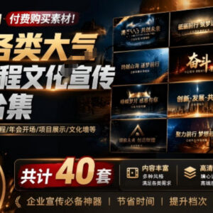 40套剪映大气企业历程文化宣传模板 支持Win/Mac双系统使用-雨叶虚拟资源网