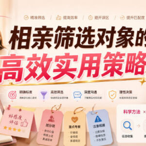 付费实用干货:相亲筛选对象高效策略 教你快速识别对方伪装-雨叶虚拟资源网