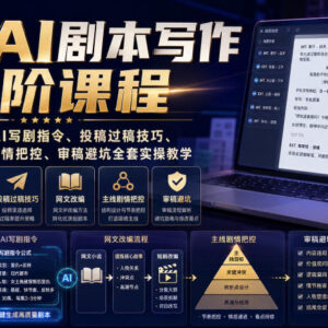 短剧AI剧本写作全阶课程 零基础到投稿过稿全流程实操教学-雨叶虚拟资源网