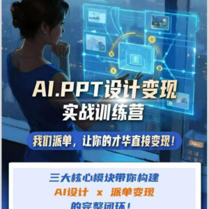 AI+PPT设计变现实战训练营 三阶段教学含官方派单助力技能变现-雨叶虚拟资源网