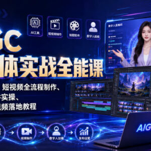零基础AIGC新媒体实战课 短视频绘图数字人制作全流程教学-雨叶虚拟资源网