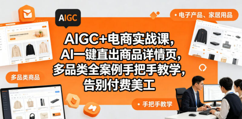 零基础AIGC电商实战教程 用AI快速生成多品类商品详情页