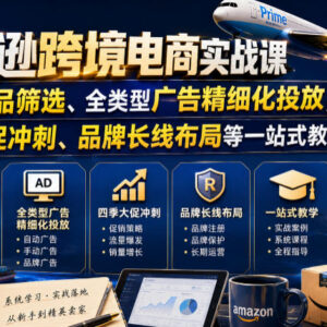 2026年8月更新版亚马逊跨境电商实战课 选品投放大促全流程教学-雨叶虚拟资源网