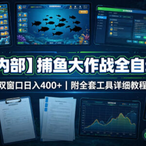 捕鱼大作战全自动打金教程 多开玩法及配套工具变现渠道分享-雨叶虚拟资源网