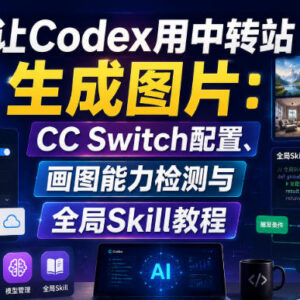 Codex用中转站生成图片教程 CC Switch配置与画图能力检测指南-雨叶虚拟资源网