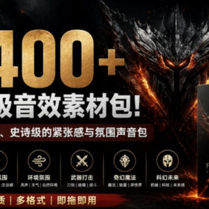 4400+款专业史诗级音效素材包 影视游戏预告片适用带中文分类-雨叶虚拟资源网