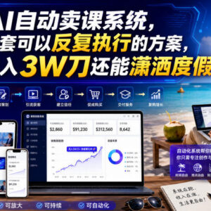 AI自动卖课系统实操教程 掌握Meta广告漏斗搭建被动营收体系-雨叶虚拟资源网