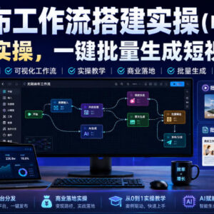 无线画布工作流电脑端实操教程 批量生成短视频图文商用方法-雨叶虚拟资源网