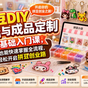 拼豆DIY开店及成品定制0基础教程 新手创业全流程指南-雨叶虚拟资源网