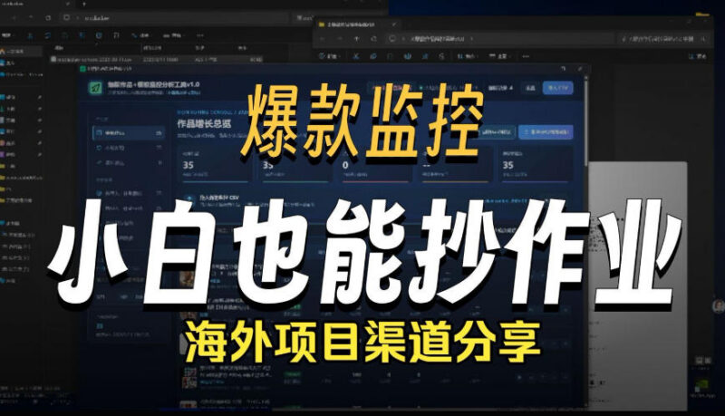 抖音爆款数据监控工具教程 海外网盘拉新渠道玩法分享