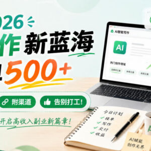 2026年AI写作蓝海接单项目解析 附派单渠道 低门槛可副业增收-雨叶虚拟资源网