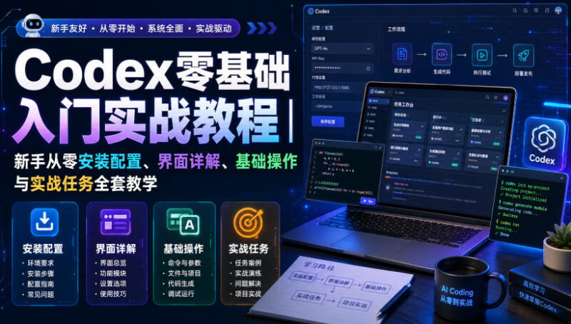 Codex零基础入门实战教程 新手从安装配置到实操全流程教学