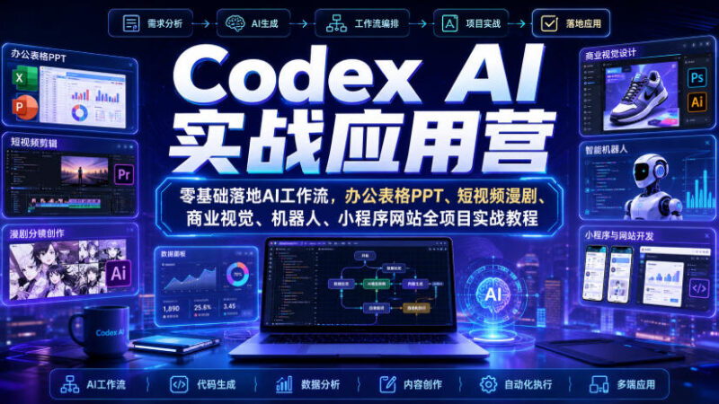Codex AI实战应用营教程 零基础落地多场景AI工作流全项目实操