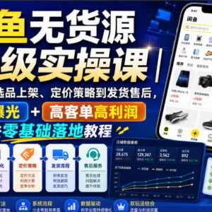 闲鱼无货源保姆级实操教程 零基础从开店到稳定出单全流程-雨叶虚拟资源网