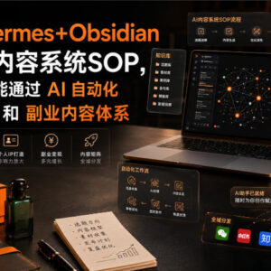 爱马仕Hermes搭配Obsidian搭建AI内容系统SOP 打造个人IP副业内容体系-雨叶虚拟资源网