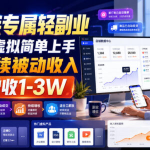 工薪族可做拼多多虚拟轻副业 低门槛上手打造稳定长期被动收入-雨叶虚拟资源网