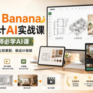 Nano Banana室内设计AI实战课 用无限画布快速出图做设计视频-雨叶虚拟资源网