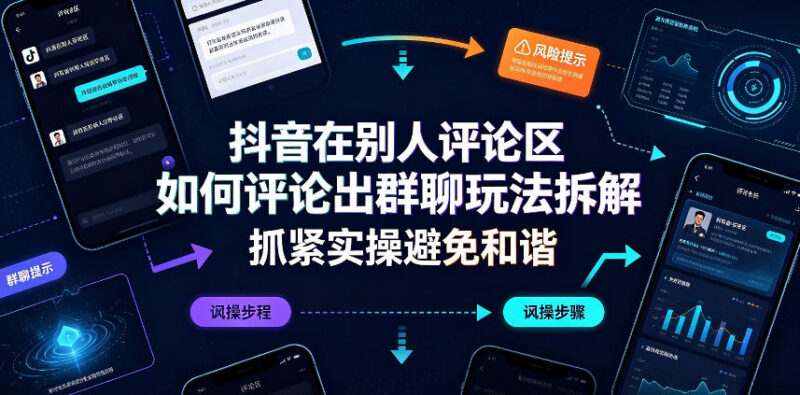 抖音评论区引流群聊玩法拆解 公域转私域获客全流程实操指南