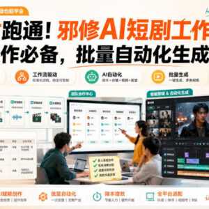 1小时跑通AI短剧自动化工作流 团队批量生成视频实操技巧-雨叶虚拟资源网