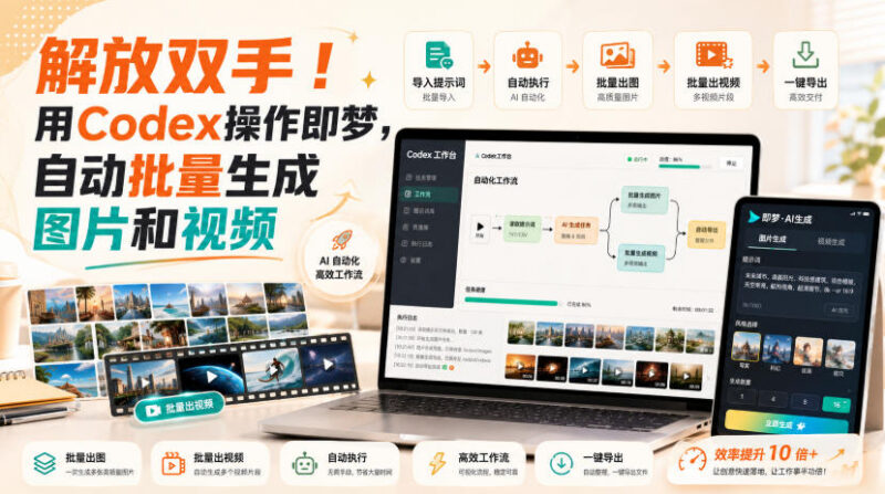 如何使用Codex操作即梦 实现自动批量生成图片和视频