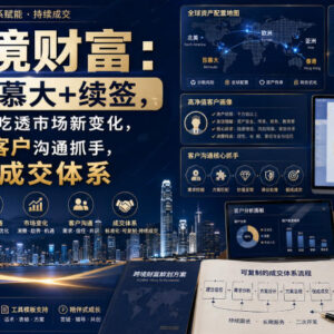 跨境财富实操课程解析 助理财师吃透市场变化打造可复制成交体系-雨叶虚拟资源网