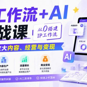 IP工作流+AI实战课全解析 从零搭体系用AI放大内容经营变现-雨叶虚拟资源网