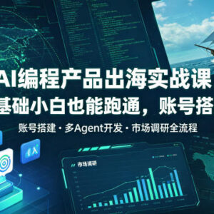 2026AI编程产品出海实战课 0基础可学全流程跨境变现教程-雨叶虚拟资源网