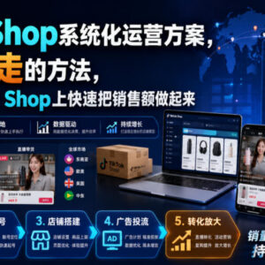 TikTok Shop五步系统化运营教程 实操提升跨境店铺销售额-雨叶虚拟资源网