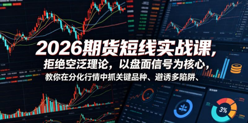 2026期货短线实战课(更至0711) 依托盘面信号抓品种避诱多陷阱