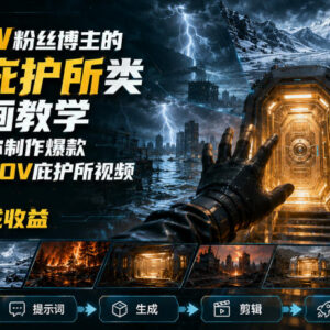 7.6万粉抖音博主亲授 梦境庇护所AI动画从0到1制作变现方法-雨叶虚拟资源网