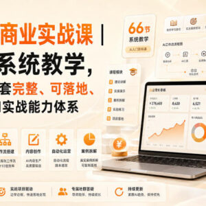 66节AI商业实战系统课 搭建可落地变现的AI实战能力体系-雨叶虚拟资源网