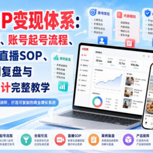 小红书个人IP变现全教程 定位起号引流直播多赛道案例实操-雨叶虚拟资源网