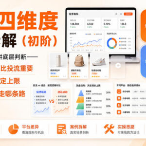 电商初阶四维度逻辑拆解 掌握选品货盘平台选择底层判断方法-雨叶虚拟资源网