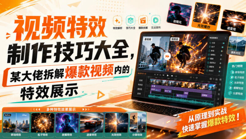 爆款短视频特效制作技巧汇总 22种热门玩法拆解教程分享