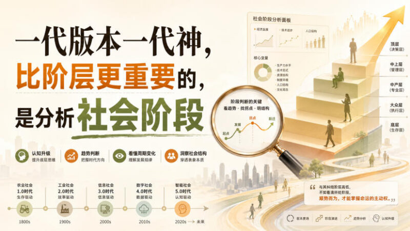 弄懂社会发展阶段核心逻辑 看清时代趋势比关注阶层更重要
