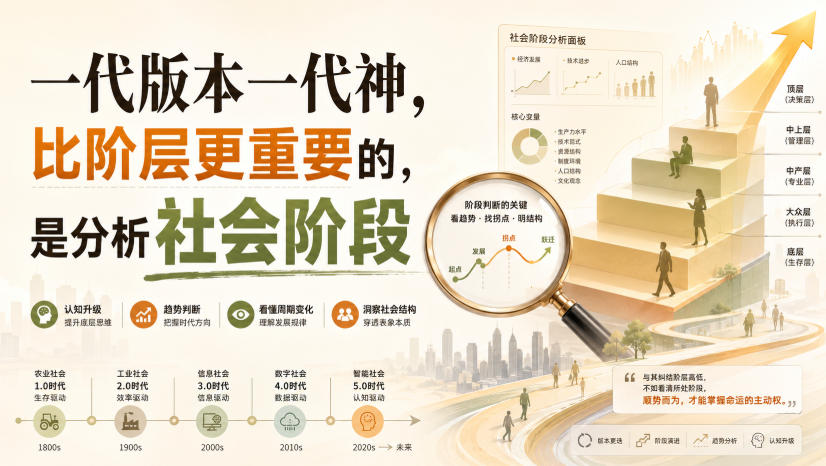 付费文章：一代版本一代神，比阶层更重要的，是分析社会阶段