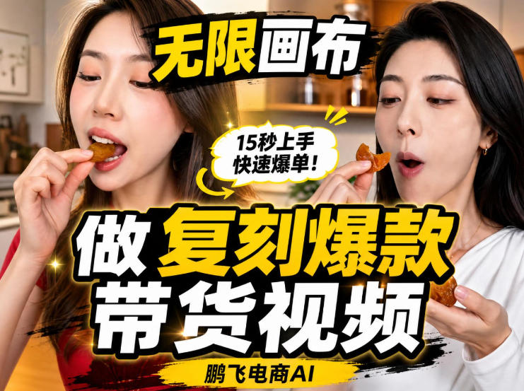 无限画布实操教程：搭建黑科技工作流 一键复刻爆款带货视频