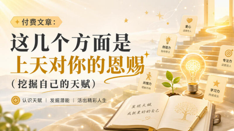 如何挖掘自身隐藏天赋 你嫌弃的特质或许是上天给的恩赐