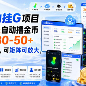汽水音乐全自动挂机撸金币项目 单窗收益30+可矩阵放大操作-雨叶虚拟资源网