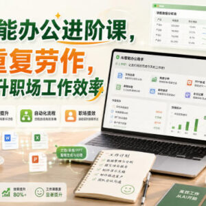 AI办公进阶实操课程 掌握多场景应用技巧全面提升职场效率-雨叶虚拟资源网