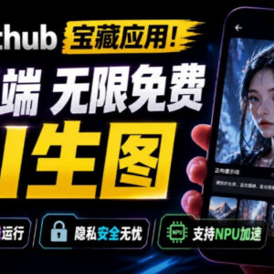 Github3.1k星免费安卓AI生图应用 纯离线运行无限制支持NPU加速-雨叶虚拟资源网