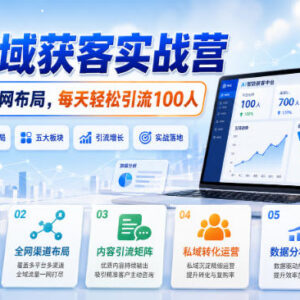AI全域获客实战营五大板块详解 全渠道引流私域运营实操教程-雨叶虚拟资源网