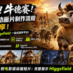 电影级AI动画《牛德赛》制作全流程 Higgsfield平台使用教程-雨叶虚拟资源网