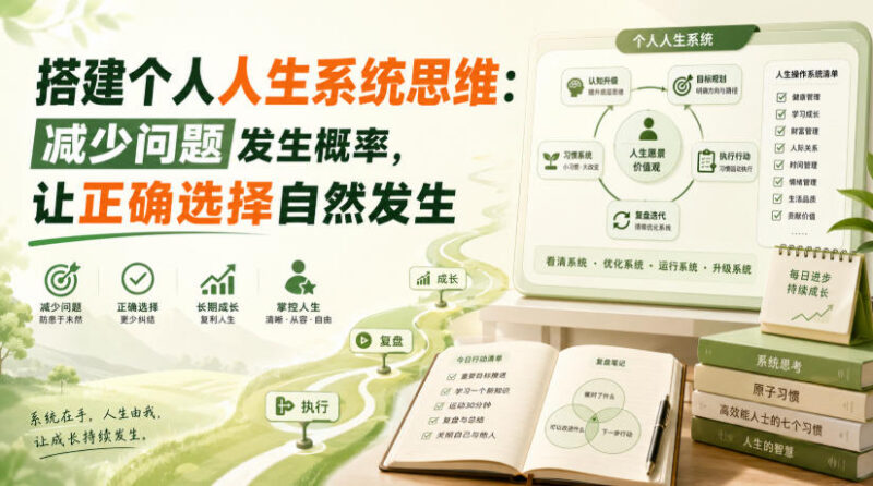 如何搭建个人人生系统思维 从源头降低出错概率做对选择