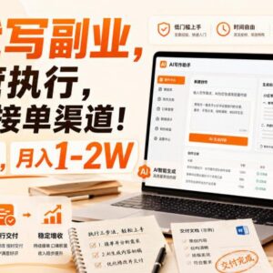 AI代写副业操作方法及接单渠道分享 低门槛增收入门指南-雨叶虚拟资源网