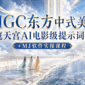 AIGC东方中式美学天宫提示词合集 含MJ软件实操教学课程-雨叶虚拟资源网