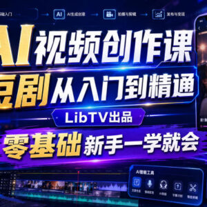 LibTV官方出品AI短剧创作课 零基础全流程从入门到精通-雨叶虚拟资源网