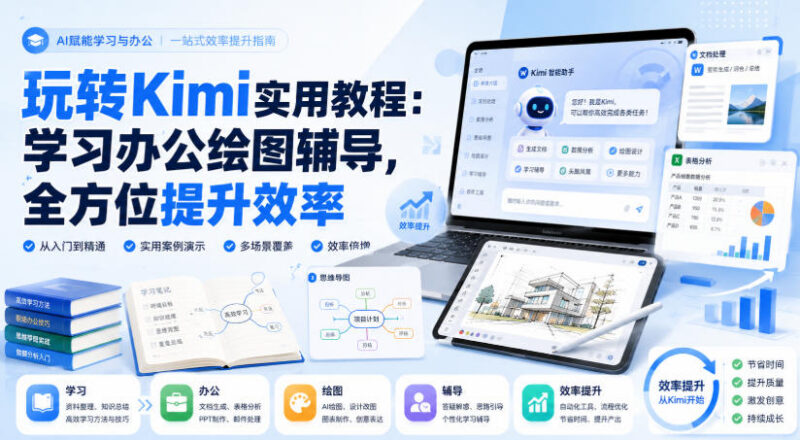 Kimi实用操作教程 覆盖学习办公绘图辅导多场景效率提升方法