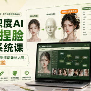AI人物捏脸设计系统课 教你摆脱同质脸打造高辨识度专属角色-雨叶虚拟资源网
