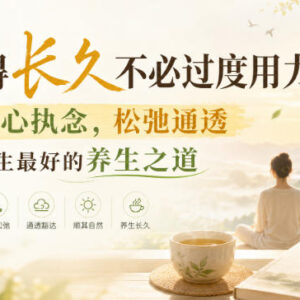 想要长寿无需过度用力 放下内心执念松弛通透才是养生良方-雨叶虚拟资源网